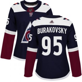 Wholesale Cheap Adidas Avalanche #95 Andre Burakovsky Navy Alternate Authentic Women\'s Stitched NHL Jersey