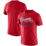 Wholesale Cheap Atlanta Braves Nike Practice Performance T-Shirt Red