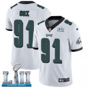 Wholesale Cheap Nike Eagles #91 Fletcher Cox White Super Bowl LII Men's Stitched NFL Vapor Untouchable Limited Jersey