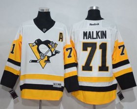 Wholesale Cheap Penguins #71 Evgeni Malkin White New Away Stitched NHL Jersey