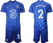 Wholesale Cheap Men 2021-2022 Club Chelsea FC home blue 2 Nike Soccer Jerseys