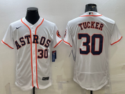 Wholesale Cheap Men's Houston Astros #30 Kyle Tucker White Stitched MLB Flex Base Nike Jersey