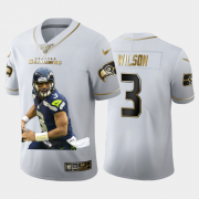Cheap Seattle Seahawks #3 Russell Wilson Nike Team Hero 2 Vapor Limited NFL 100 Jersey White Golden