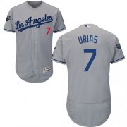 Wholesale Cheap Dodgers #7 Julio Urias Grey Flexbase Authentic Collection 2018 World Series Stitched MLB Jersey