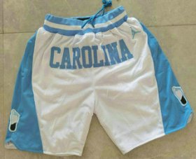 Wholesale Cheap Men\'s North Carolina Tar Heels White College Basketball Brand Jordan Just Don Swingman Shorts