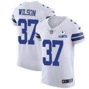 Wholesale Cheap Nike Cowboys #37 Donovan Wilson White Men's Stitched With Established In 1960 Patch NFL New Elite Jersey