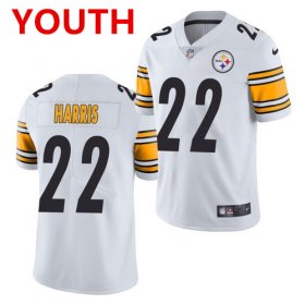 Wholesale Cheap Youth pittsburgh steelers #22 najee harris white 2021 limited football jersey