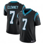 Cheap Men's Carolina Panthers #7 Jadeveon Clowney Black Vapor Limited Football Stitched Jersey