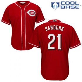 Wholesale Cheap Reds #21 Reggie Sanders Red Cool Base Stitched Youth MLB Jersey