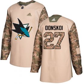 Wholesale Cheap Adidas Sharks #27 Joonas Donskoi Camo Authentic 2017 Veterans Day Stitched NHL Jersey
