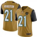 Wholesale Cheap Nike Jaguars #21 C.J. Henderson Gold Men's Stitched NFL Limited Rush Jersey