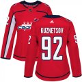 Wholesale Cheap Adidas Capitals #92 Evgeny Kuznetsov Red Home Authentic Women's Stitched NHL Jersey