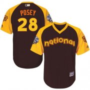 Wholesale Cheap Giants #28 Buster Posey Brown 2016 All-Star National League Stitched Youth MLB Jersey