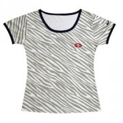 Wholesale Cheap Women's Nike San Francisco 49ers Chest Embroidered Logo Zebra Stripes T-Shirt