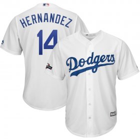 Wholesale Cheap Los Angeles Dodgers #14 Enrique Hernandez Majestic 2019 Postseason Home Official Cool Base Player Jersey White