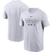 Wholesale Cheap Men's Chicago White Sox Nike White Authentic Collection Team Performance T-Shirt