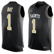 Wholesale Cheap Nike Saints #1 Who Dat Black Team Color Men's Stitched NFL Limited Tank Top Jersey