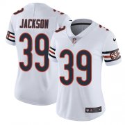 Wholesale Cheap Nike Bears #39 Eddie Jackson White Women's Stitched NFL Vapor Untouchable Limited Jersey