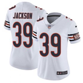 Wholesale Cheap Nike Bears #39 Eddie Jackson White Women\'s Stitched NFL Vapor Untouchable Limited Jersey
