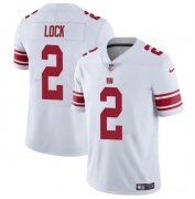 Cheap Men's New York Giants #2 Drew Lock White Vapor Untouchable Limited Football Stitched Jersey