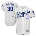 Wholesale Cheap Royals #30 Yordano Ventura White Flexbase Authentic Collection Stitched MLB Jersey
