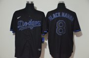 Wholesale Cheap Los Angeles Dodgers #8 Kobe Bryant Men's Nike Black Fashion Cool Base MLB Jersey