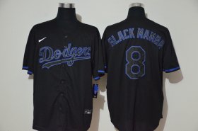 Wholesale Cheap Los Angeles Dodgers #8 Kobe Bryant Men\'s Nike Black Fashion Cool Base MLB Jersey