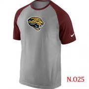 Wholesale Cheap Nike Jacksonville Jaguars Ash Tri Big Play Raglan NFL T-Shirt Grey/Red