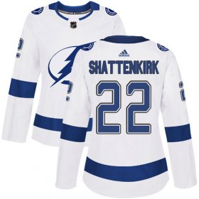 Cheap Adidas Lightning #22 Kevin Shattenkirk White Road Authentic Women\'s Stitched NHL Jersey