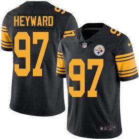 Wholesale Cheap Nike Steelers #97 Cameron Heyward Black Men\'s Stitched NFL Limited Rush Jersey