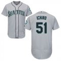 Wholesale Cheap Mariners #51 Ichiro Suzuki Grey Flexbase Authentic Collection Stitched MLB Jersey
