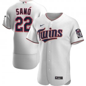Wholesale Cheap Minnesota Twins #22 Miguel Sano Men\'s Nike White Home 2020 Authentic Player MLB Jersey