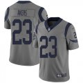 Wholesale Cheap Nike Rams #23 Cam Akers Gray Men's Stitched NFL Limited Inverted Legend Jersey