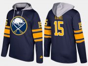 Wholesale Cheap Sabres #15 Jack Eichel Blue Name And Number Hoodie