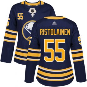 Wholesale Cheap Adidas Sabres #55 Rasmus Ristolainen Navy Blue Home Authentic Women\'s Stitched NHL Jersey