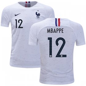 Wholesale Cheap France #12 Mbappe Away Kid Soccer Country Jersey
