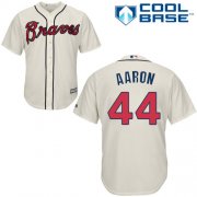 Wholesale Cheap Braves #44 Hank Aaron Cream Cool Base Stitched Youth MLB Jersey