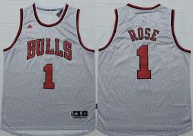 Wholesale Cheap Men\'s Chicago Bulls #1 Derrick Rose Revolution 30 Swingman 2014 New Gray Jersey