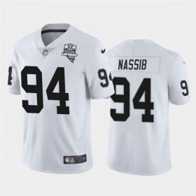 Wholesale Cheap Nike Las Vegas Raiders 94 Carl Nassib White 2020 Inaugural Season Vapor Untouchable Limited Jersey