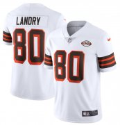 Wholesale Cheap Nike Browns 80 Jarvis Landry White 1946 Collection Alternate Vapor Limited Jersey
