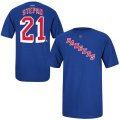 Wholesale Cheap New York Rangers #21 Derek Stepan Reebok Name and Number Player T-Shirt Royal