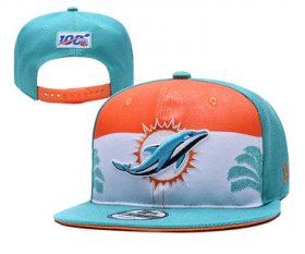 Wholesale Cheap Dolphins Team Logo Aque 2019 Draft Adjustable Hat YD