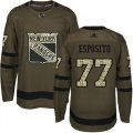 Wholesale Cheap Adidas Rangers #77 Phil Esposito Green Salute to Service Stitched NHL Jersey