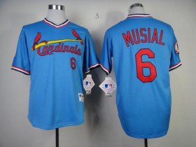 Wholesale Cheap Cardinals #6 Stan Musial Blue 1982 Turn Back The Clock Stitched MLB Jersey