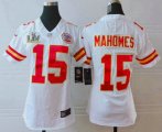 Wholesale Cheap Women's Kansas City Chiefs #15 Patrick Mahomes White 2021 Super Bowl LV Vapor Untouchable Stitched Nike Limited NFL Jersey