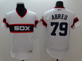 Wholesale Cheap White Sox #79 Jose Abreu White Flexbase Authentic Collection Stitched MLB Jersey