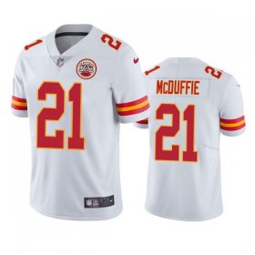 Wholesale Cheap Men\'s Kansas City Chiefs #21 Trent McDuffie White Vapor Untouchable Limited Stitched Football Jersey