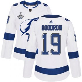 Cheap Adidas Lightning #19 Barclay Goodrow White Road Authentic Women\'s 2020 Stanley Cup Champions Stitched NHL Jersey