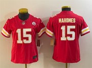 Cheap Women's Kansas City Chiefs #15 Patrick Mahomes Red 2023 F.U.S.E. Vapor Untouchable Limited Football Stitched Jersey(Run Small)