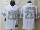 Wholesale Cheap Nike Lions #20 Barry Sanders White Men's Stitched NFL Limited Platinum Jersey